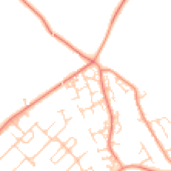 Daytime road noise heatmap for SO31 5GG