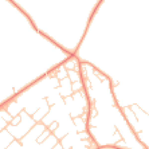 Daytime road noise heatmap for SO31 5GH