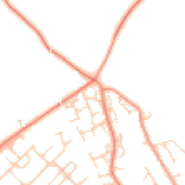 Daytime road noise heatmap for SO31 5GJ