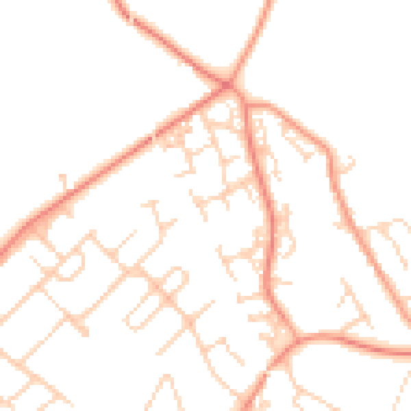 Daytime road noise heatmap for SO31 5GP