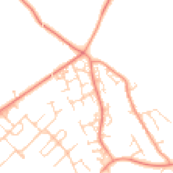 Daytime road noise heatmap for SO31 5GS