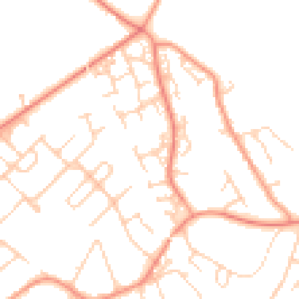Daytime road noise heatmap for SO31 5GU
