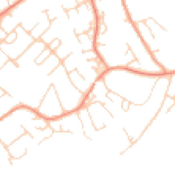 Daytime road noise heatmap for SO31 5HQ