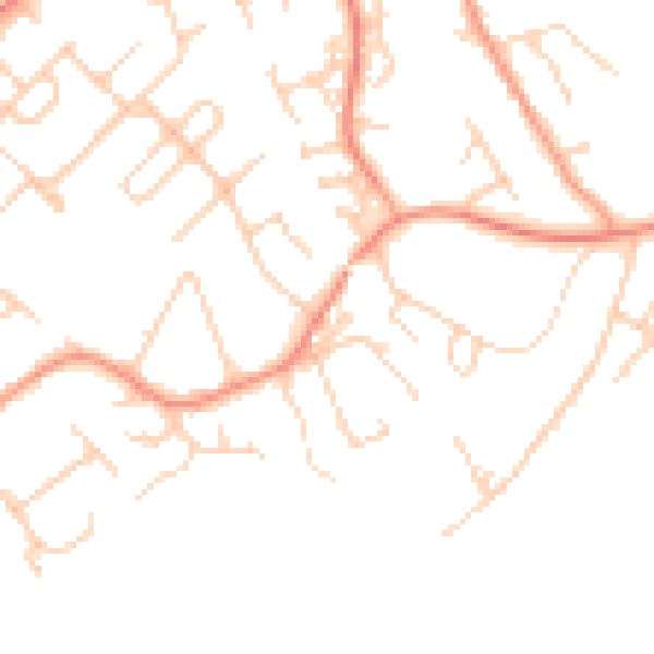 Daytime road noise heatmap for SO31 5HT