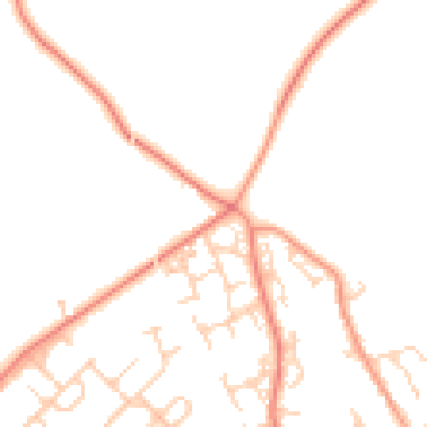 Daytime road noise heatmap for SO31 5JH