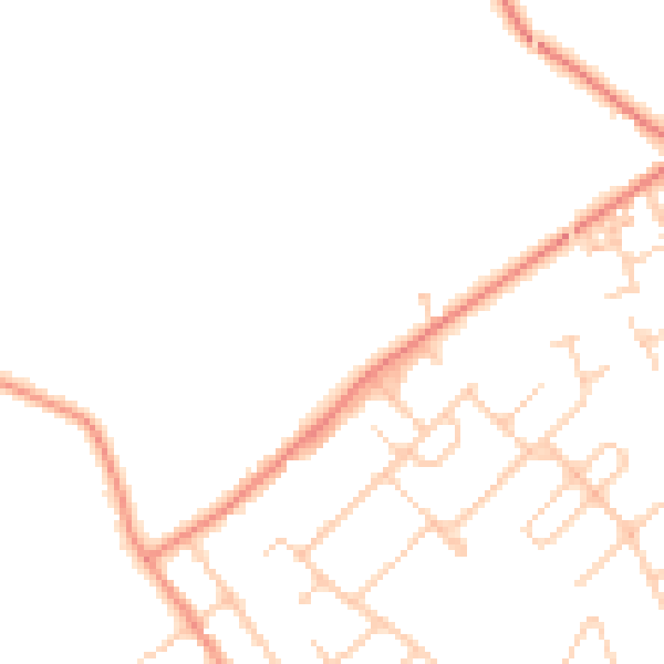 Daytime road noise heatmap for SO31 5JP