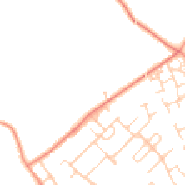 Daytime road noise heatmap for SO31 5JW