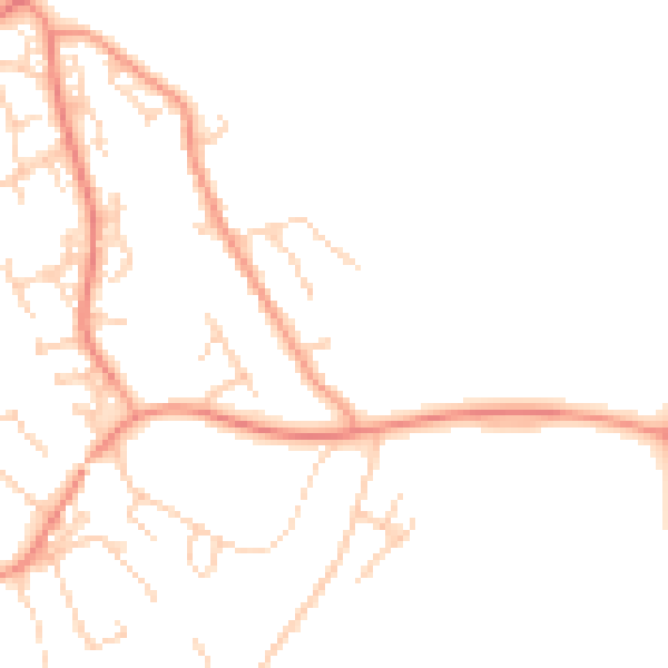 Daytime road noise heatmap for SO31 5QX