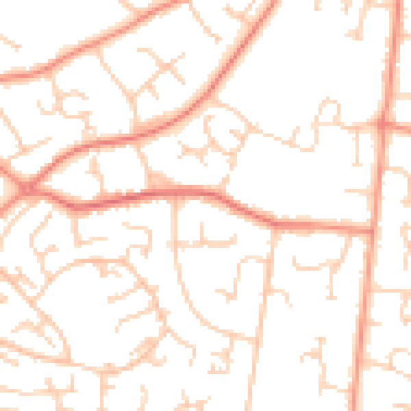 Daytime road noise heatmap for SO31 6BJ