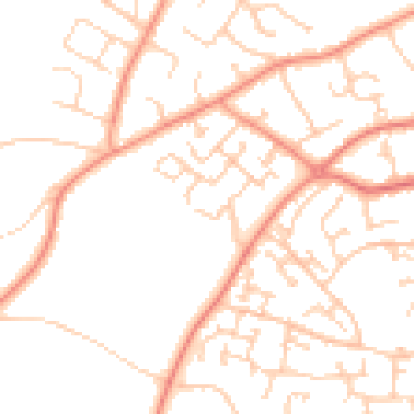 Daytime road noise heatmap for SO31 6BQ