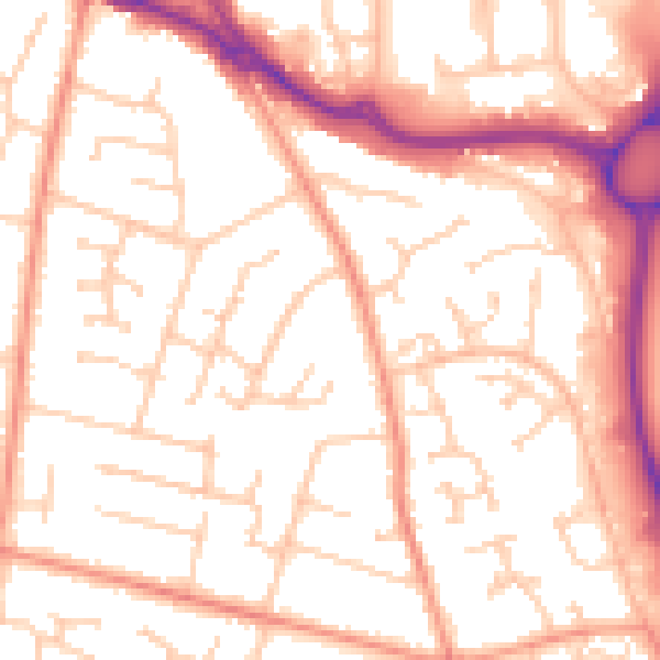 Daytime road noise heatmap for SO31 6DE
