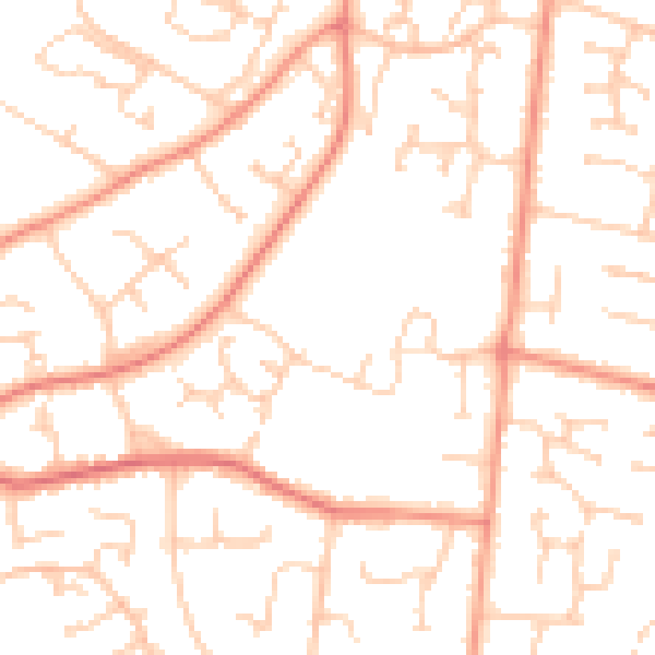 Daytime road noise heatmap for SO31 6DX
