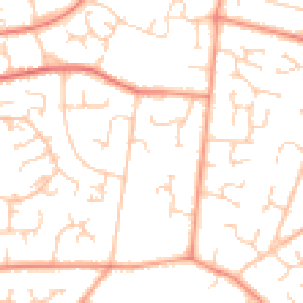 Daytime road noise heatmap for SO31 6PP