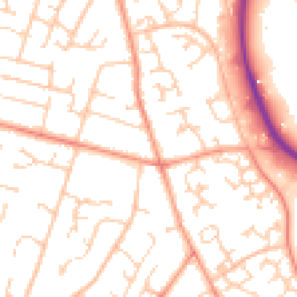 Daytime road noise heatmap for SO31 6RE