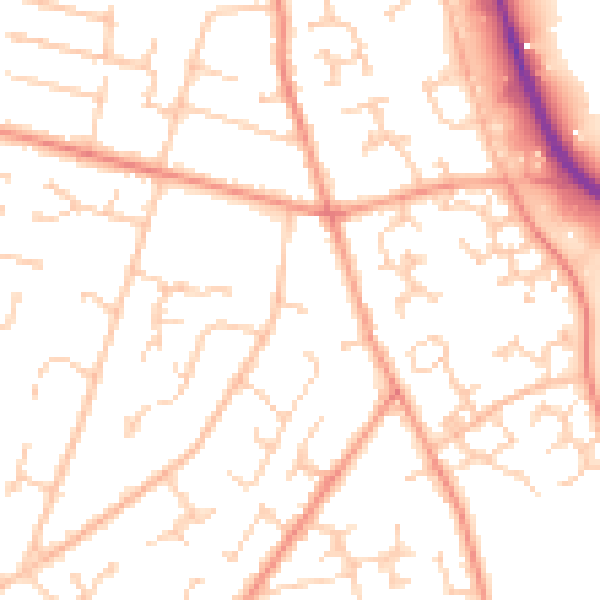 Daytime road noise heatmap for SO31 6RH