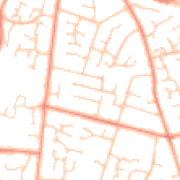 Daytime road noise heatmap for SO31 6TF