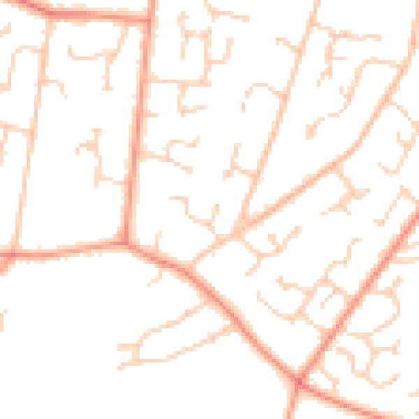 Daytime road noise heatmap for SO31 6UJ