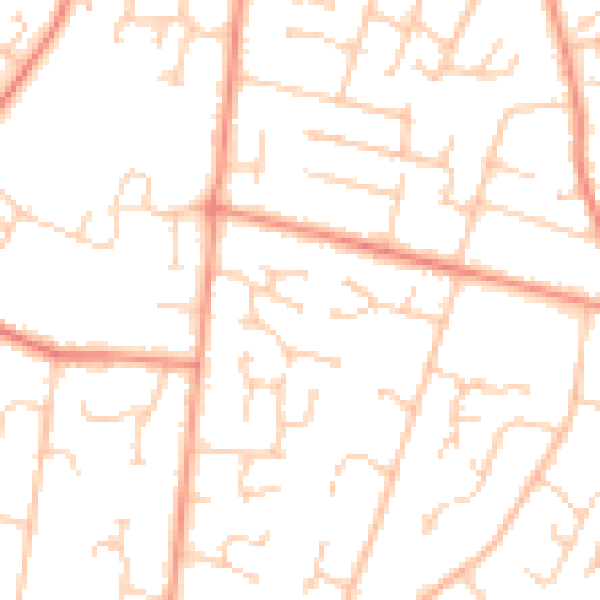 Daytime road noise heatmap for SO31 6WP