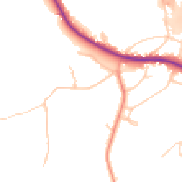Daytime road noise heatmap for SO31 7AB
