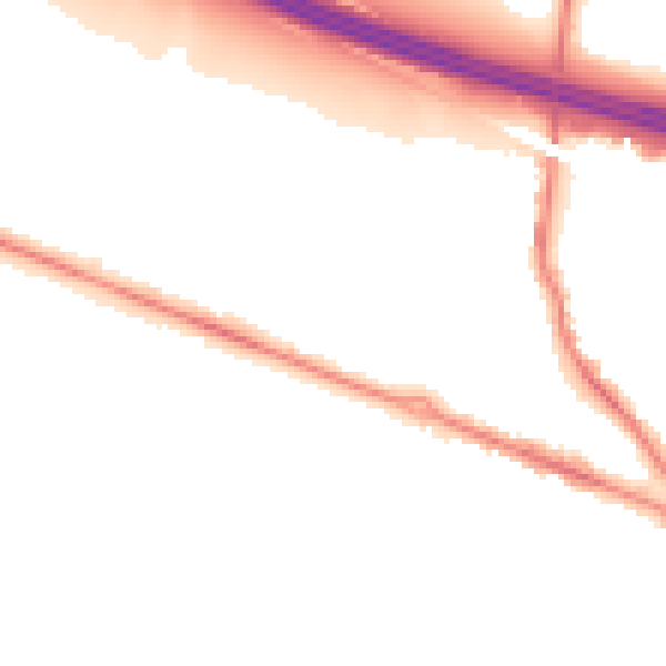 Night-time road noise heatmap for SO31 7AU