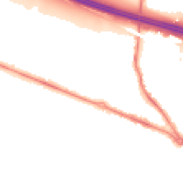 Night-time road noise heatmap for SO31 7AW