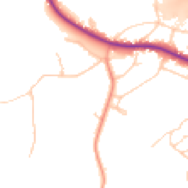 Daytime road noise heatmap for SO31 7BD