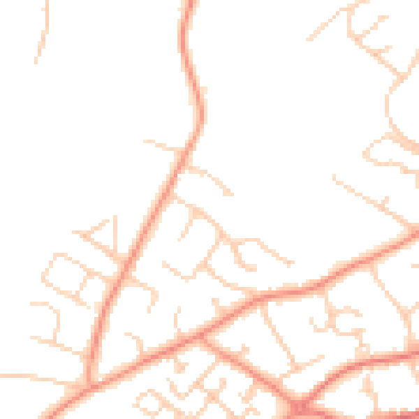 Daytime road noise heatmap for SO31 7BL