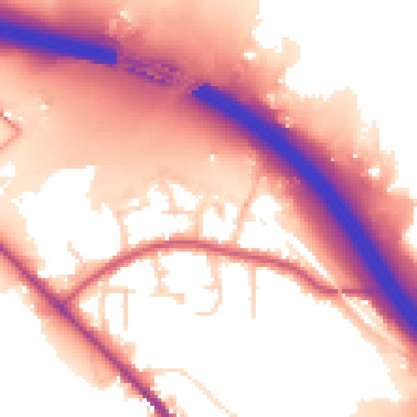 Daytime road noise heatmap for SO31 7DJ