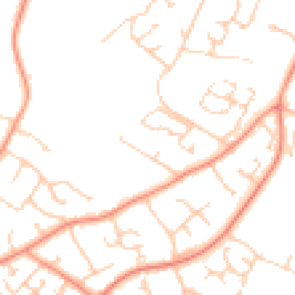 Daytime road noise heatmap for SO31 7DT