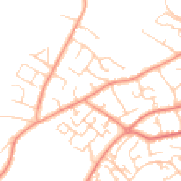 Daytime road noise heatmap for SO31 7DZ