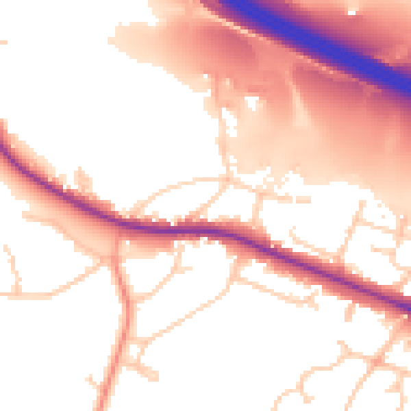 Daytime road noise heatmap for SO31 7FD