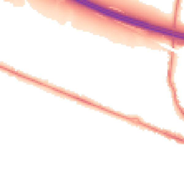 Night-time road noise heatmap for SO31 7FX