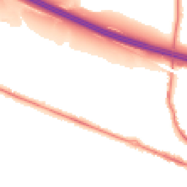 Night-time road noise heatmap for SO31 7FY