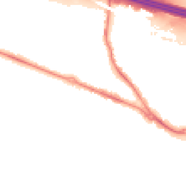 Night-time road noise heatmap for SO31 7GG