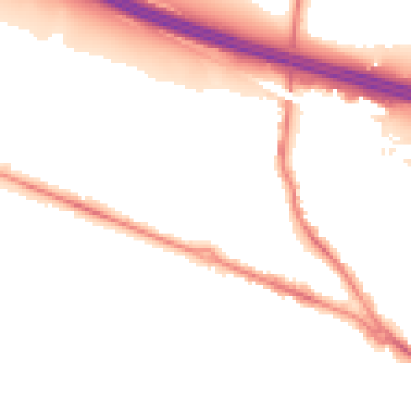 Night-time road noise heatmap for SO31 7GL