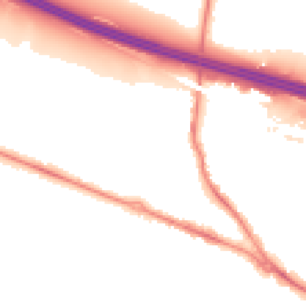 Night-time road noise heatmap for SO31 7GN