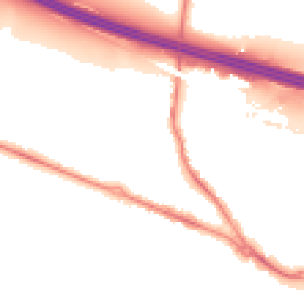 Night-time road noise heatmap for SO31 7GP