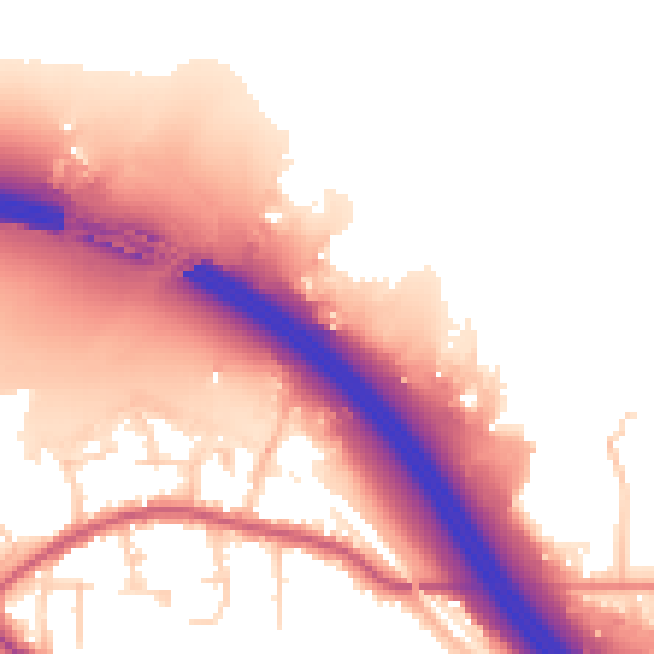 Daytime road noise heatmap for SO31 7GW