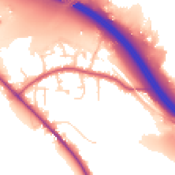 Daytime road noise heatmap for SO31 7HG