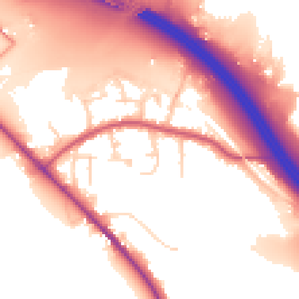 Daytime road noise heatmap for SO31 7HH