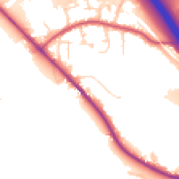 Daytime road noise heatmap for SO31 7LA