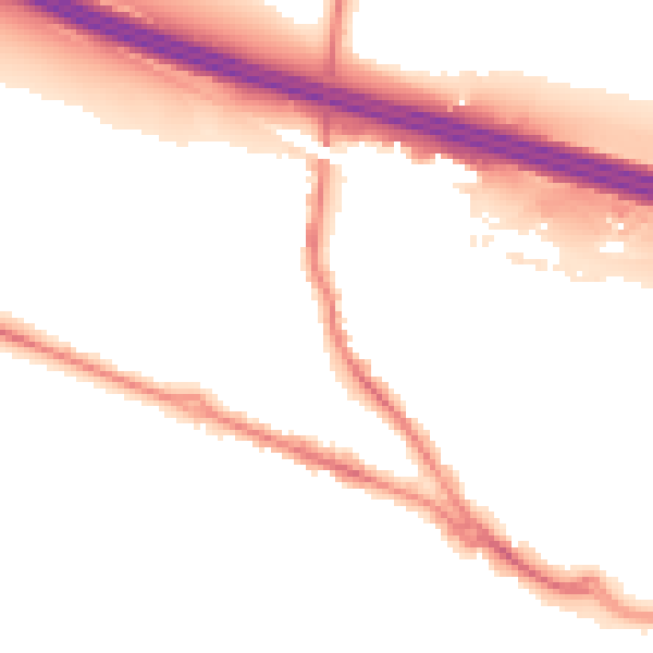 Night-time road noise heatmap for SO31 7LE