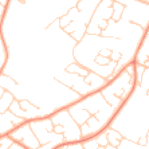 Daytime road noise heatmap for SO31 7NS