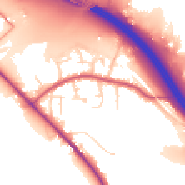 Daytime road noise heatmap for SO31 7PA