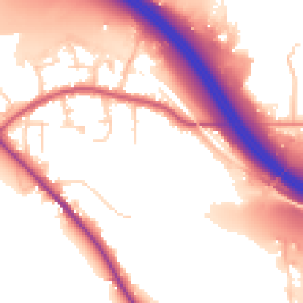 Daytime road noise heatmap for SO31 7PZ