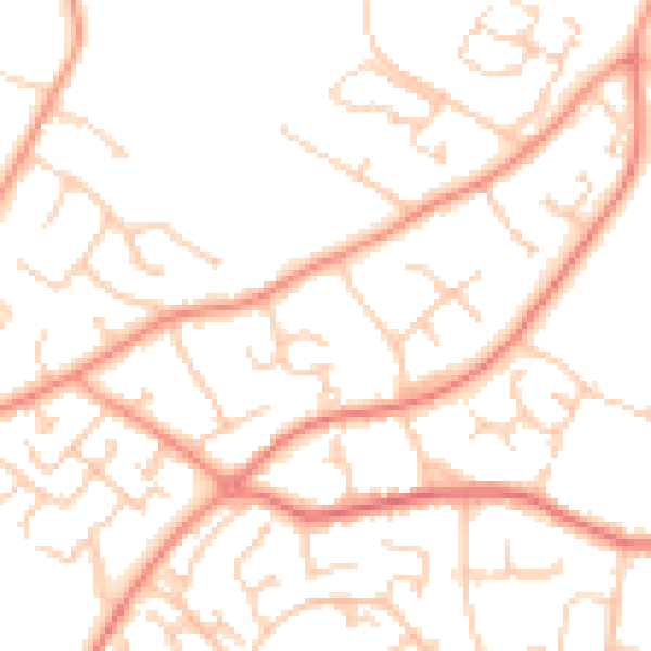 Daytime road noise heatmap for SO31 7TQ