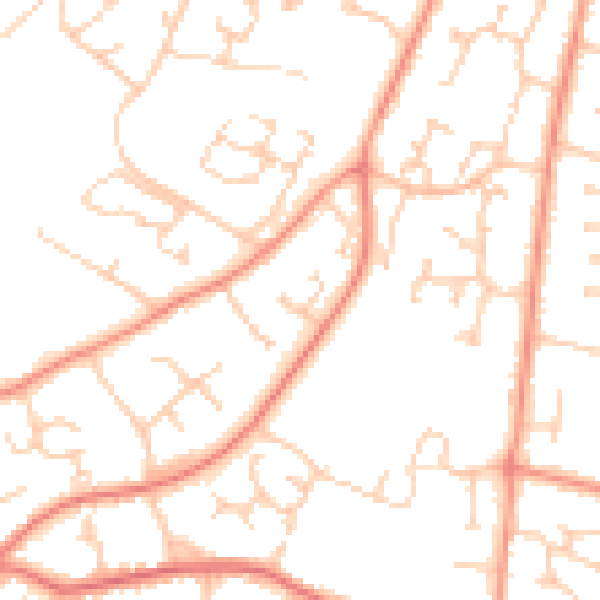 Daytime road noise heatmap for SO31 7ZF