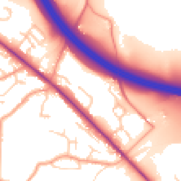 Daytime road noise heatmap for SO31 8AN