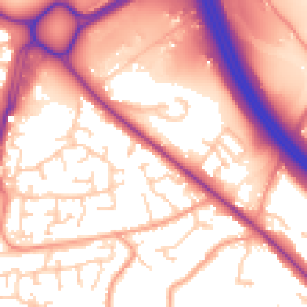Daytime road noise heatmap for SO31 8AT