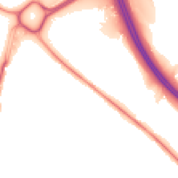 Night-time road noise heatmap for SO31 8AT